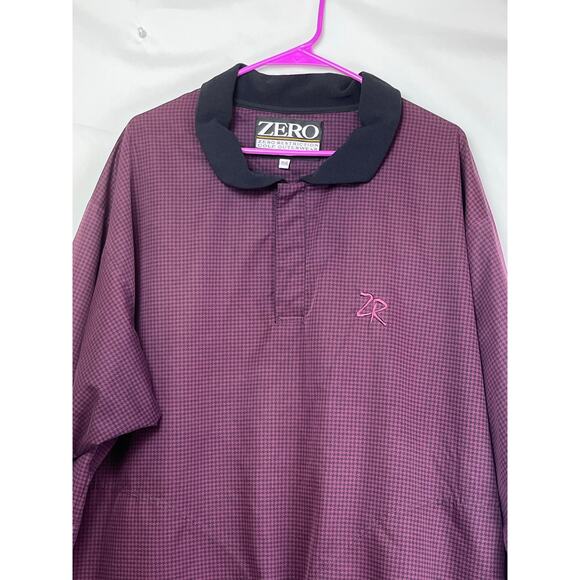 Zero Restriction Men's Size 2XL Red/Black Houndstooth Long Sleeve Golf Pullover - Picture 7 of 9